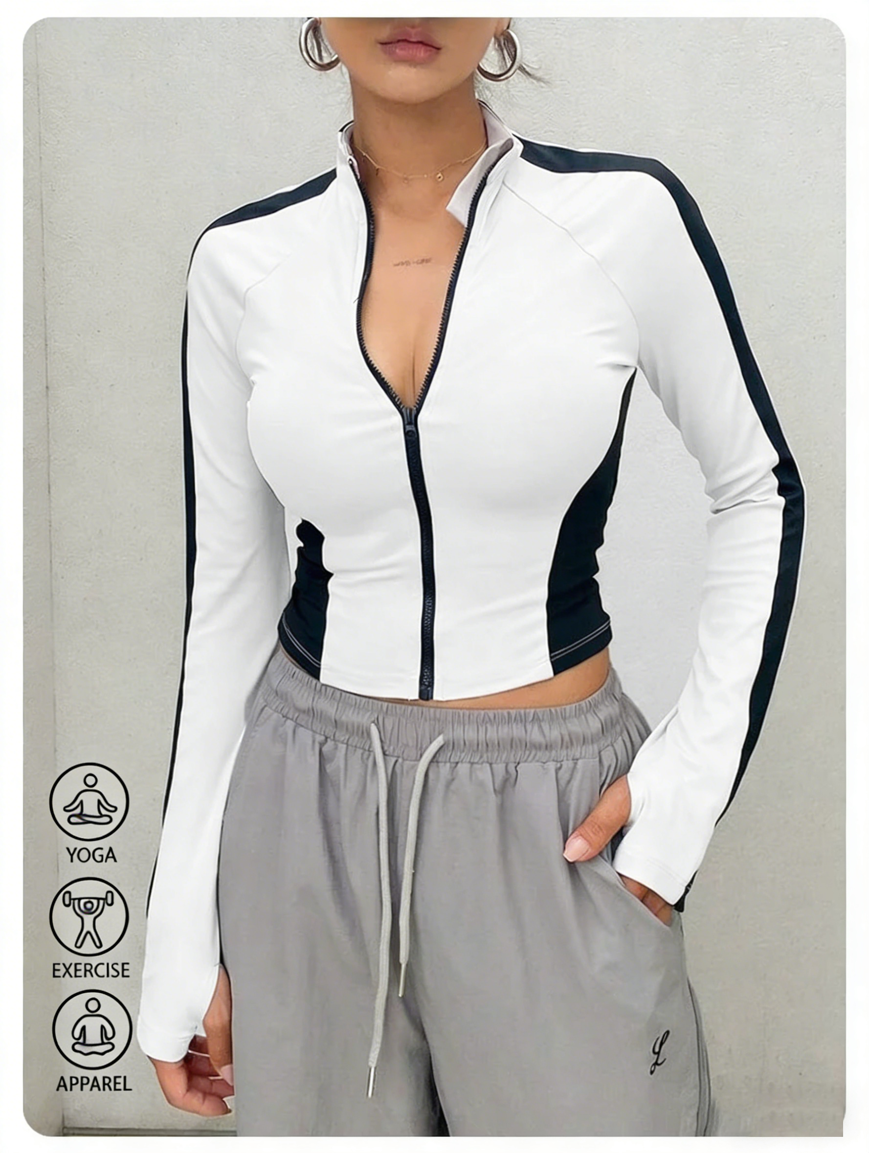 Crossfit Yoga - Yoga Clothes Stand Up Collar Jacket