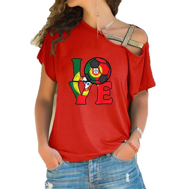 Women Loose Slash Neck T Shirt - Crossfit Accessories บทวิจารณ์และราคา