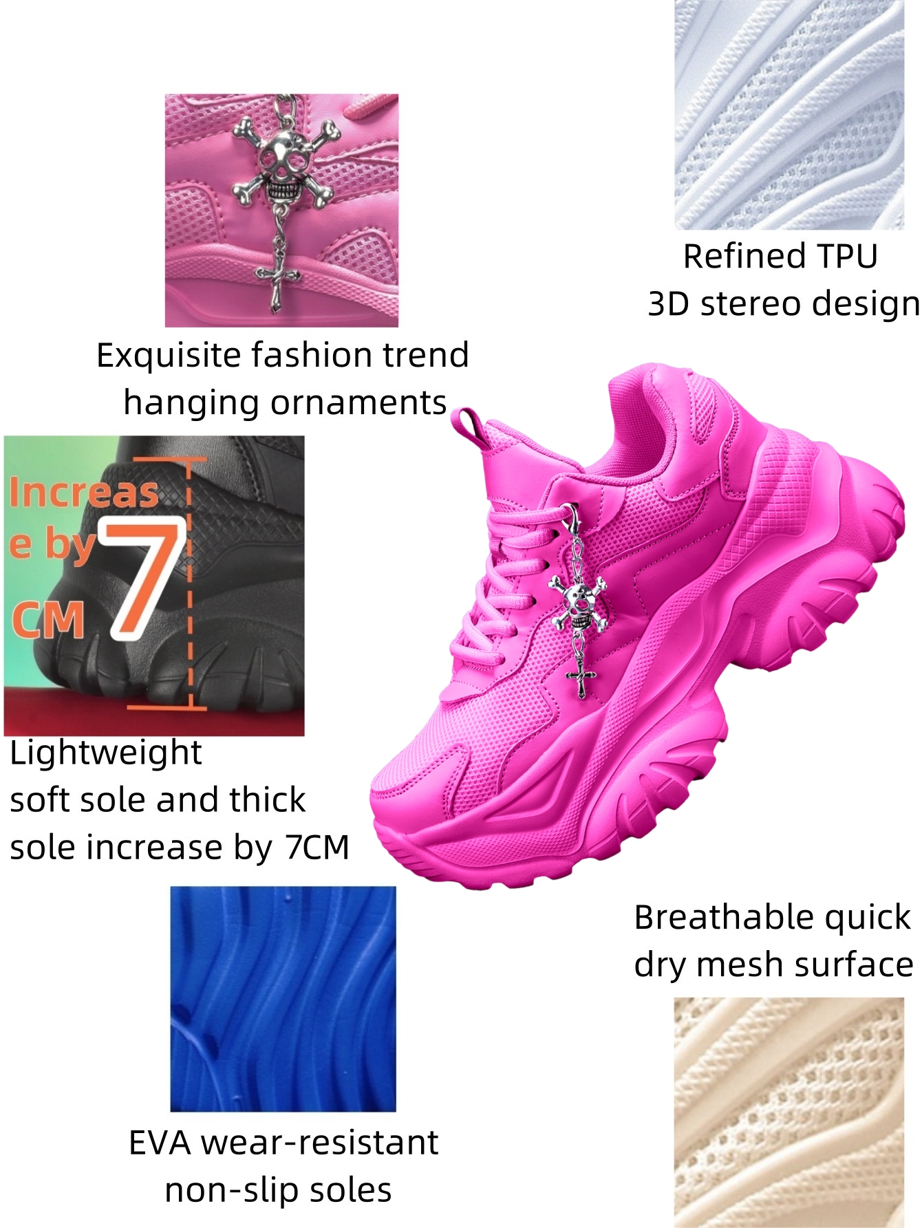 Women's Height-Increasing 7cm  - Crossfit Accessory Work บทวิจารณ์และราคา