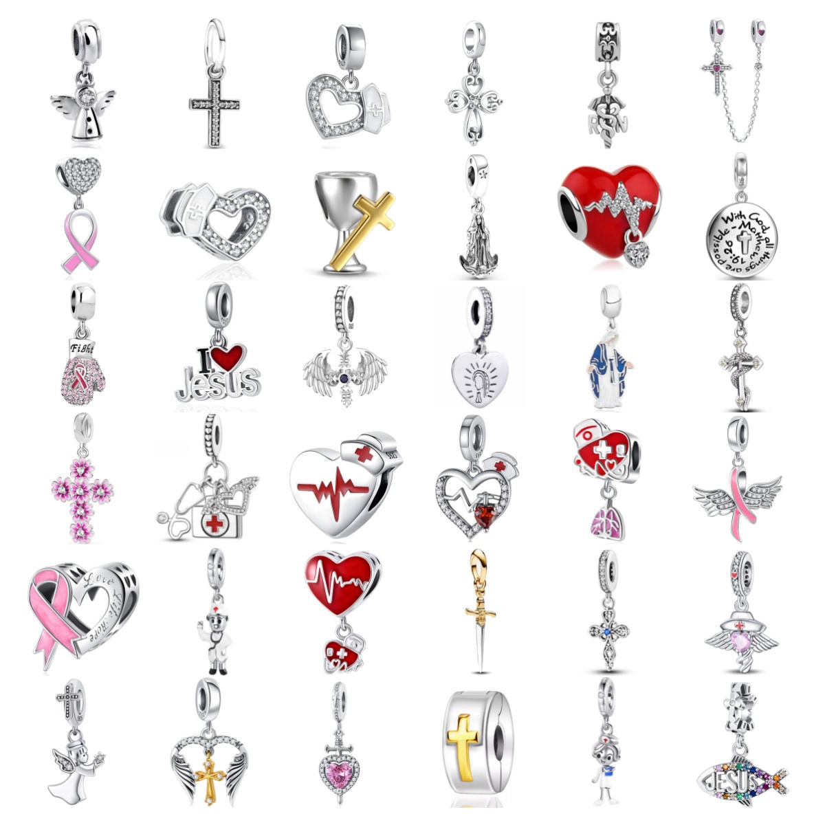 New Flower Cross Charm Sword B - Crossfit Accessories บทวิจารณ์และราคา