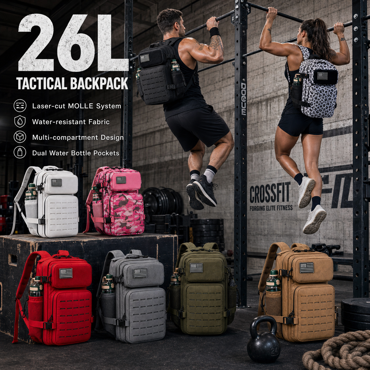 26L Gym Backpack for Men with  - Gear For Crossfit บทวิจารณ์และราคา
