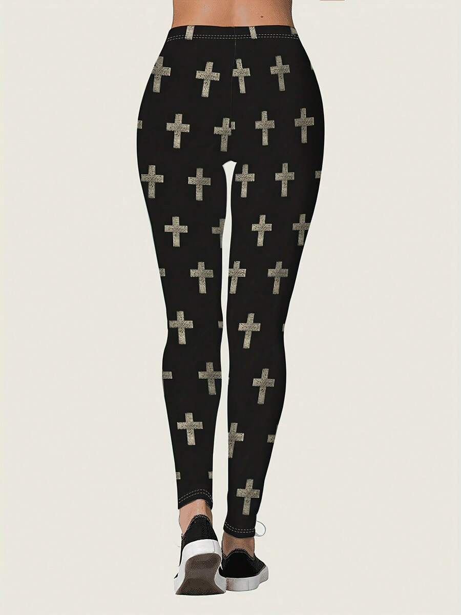 Womens High Waisted Cross Prin - Crossfit Yoga บทวิจารณ์และราคา