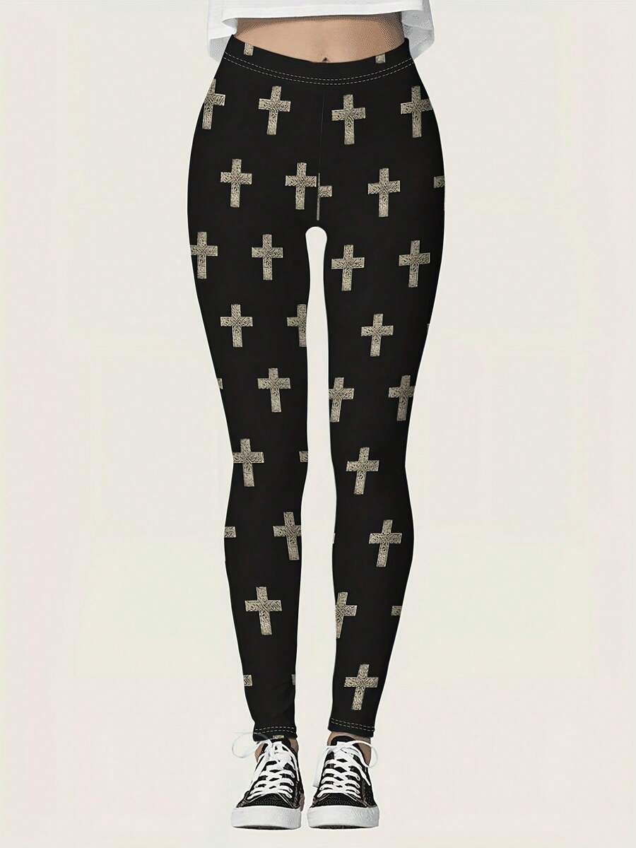 Womens High Waisted Cross Prin - Crossfit Yoga บทวิจารณ์และราคา