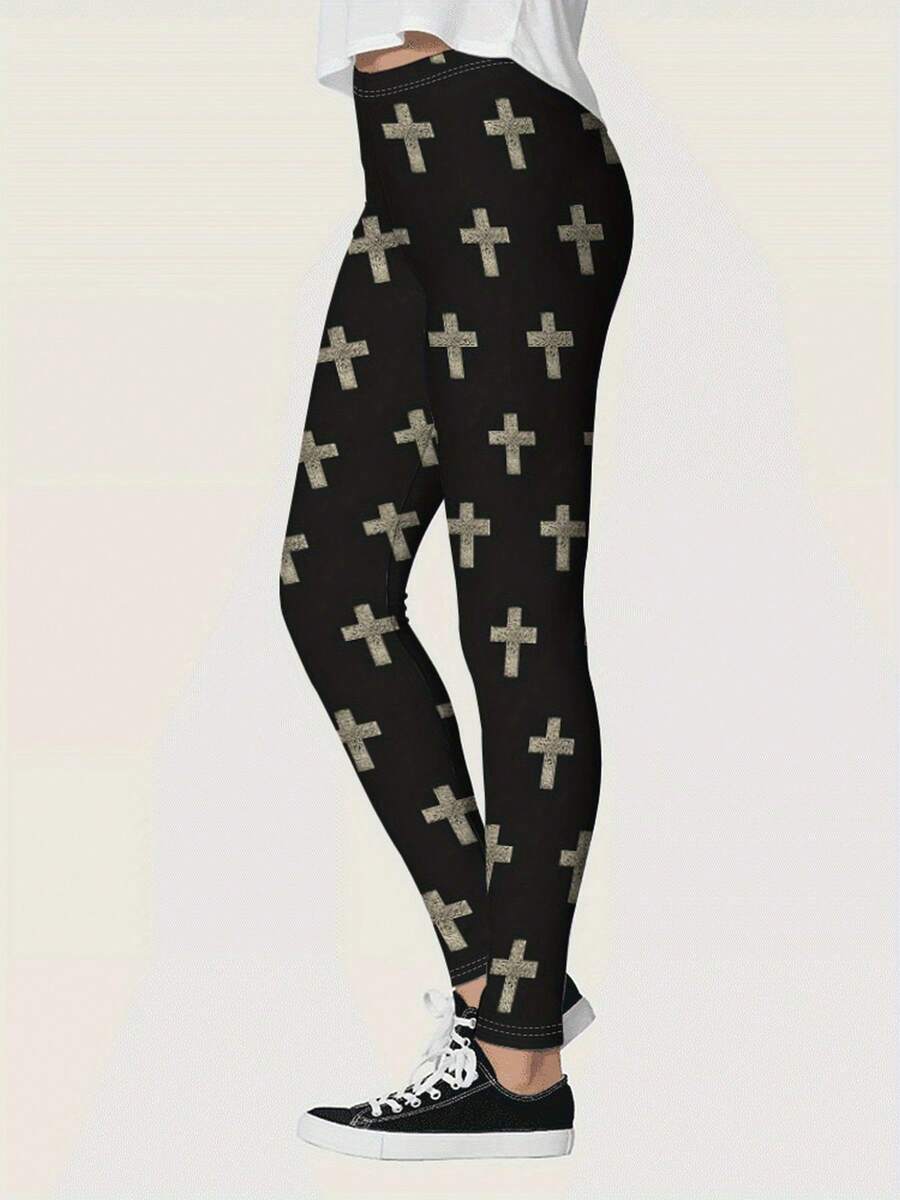 Womens High Waisted Cross Prin - Crossfit Yoga บทวิจารณ์และราคา