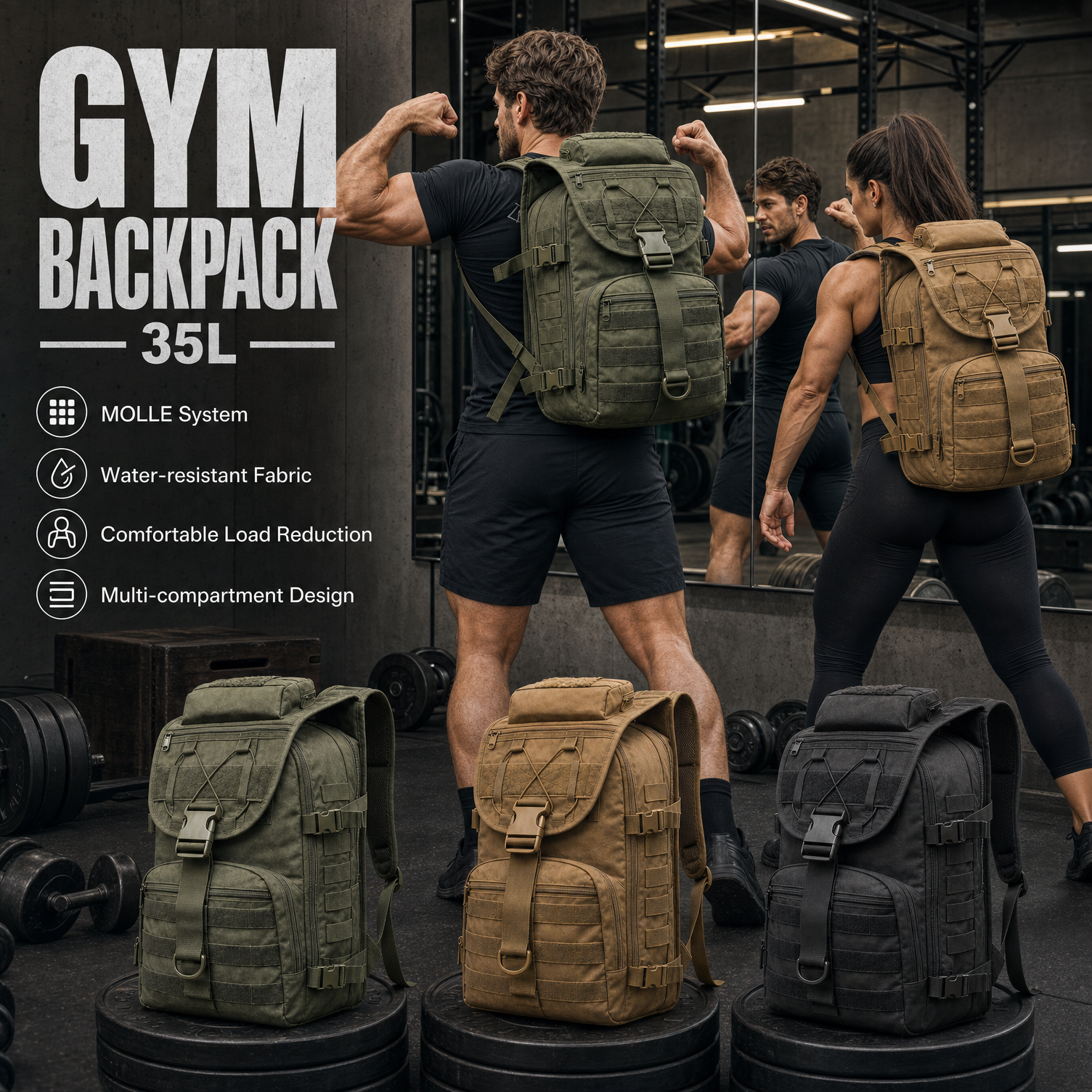 35L Gym Training Backpack for  - Crossfit Accessories บทวิจารณ์และราคา