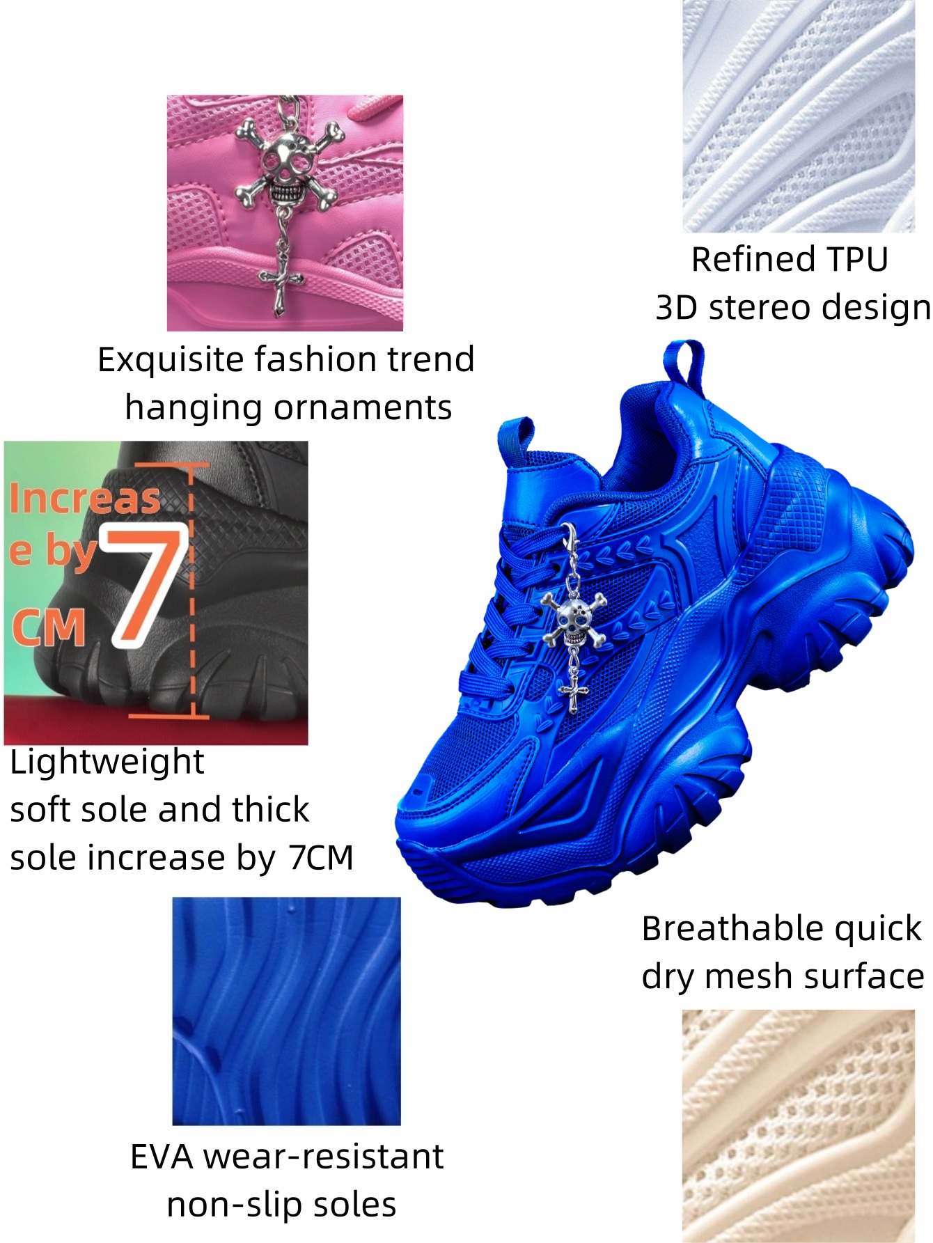 Women's Height-Increasing 7cm  - Crossfit Accessory Work บทวิจารณ์และราคา