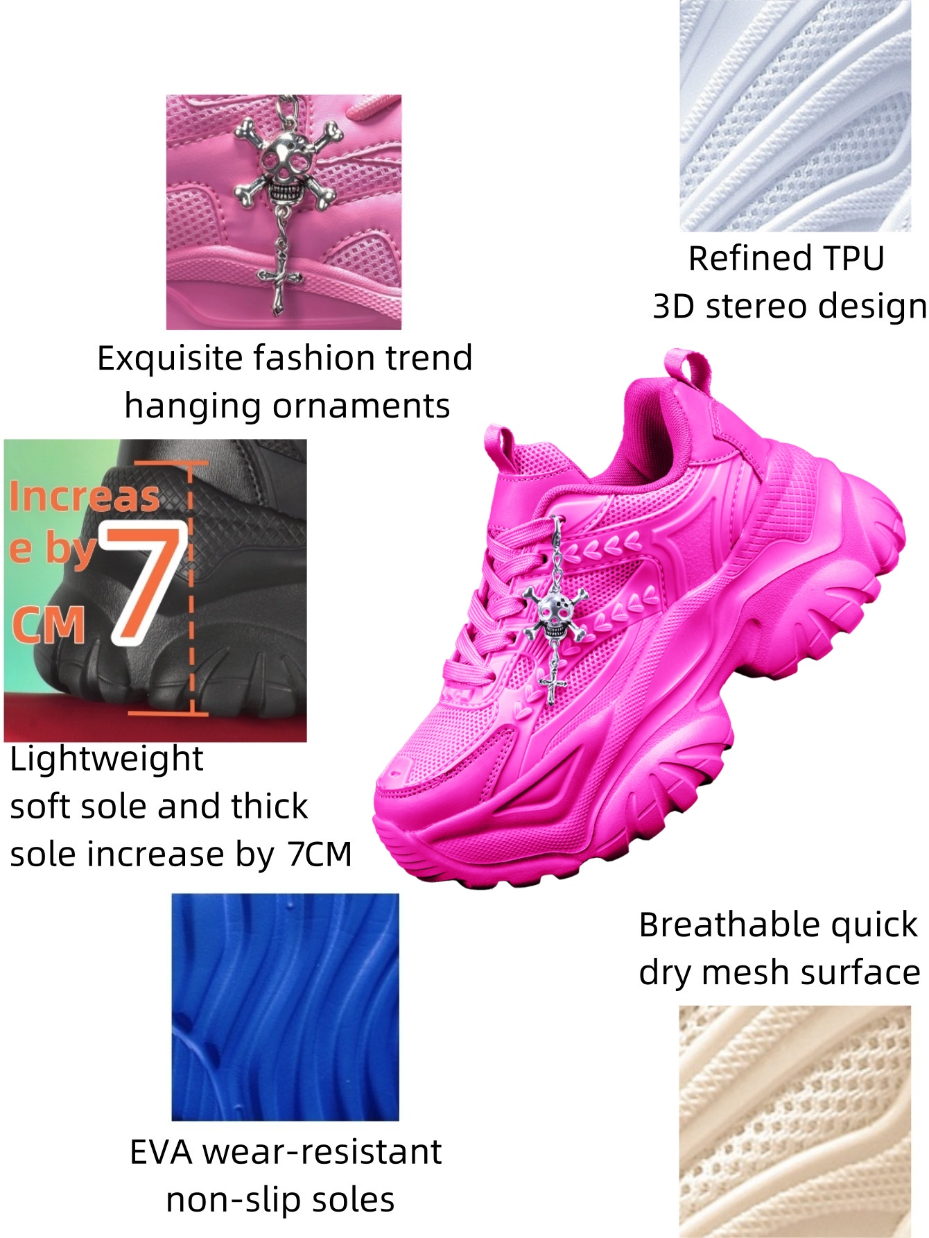 Women's Height-Increasing 7cm  - Crossfit Accessory Work บทวิจารณ์และราคา
