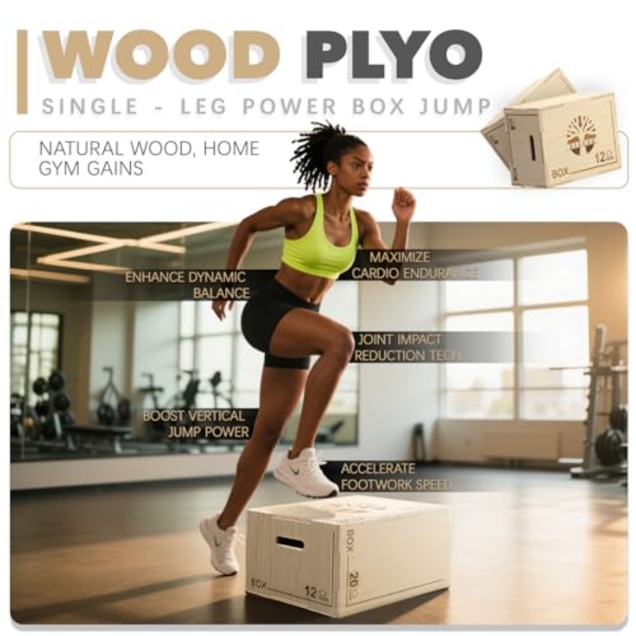 Plyo Box - 3-in-1 wood plyomet - Box Jump Plyo บทวิจารณ์และราคา